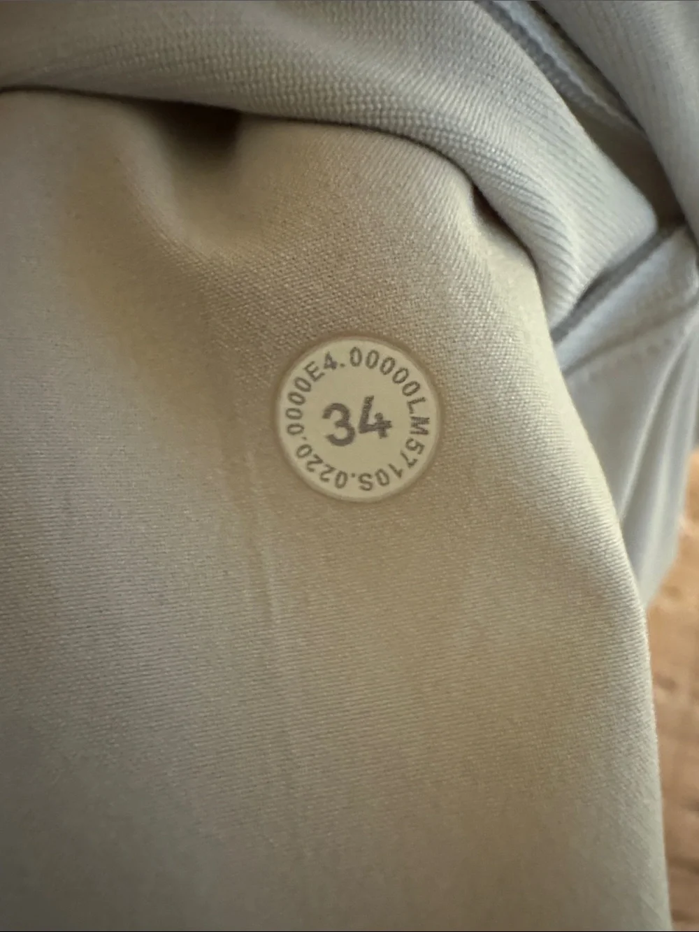 Lululemon ABC Classic Fit Trousers in Stone - 34x30